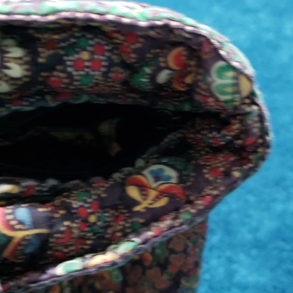 Vera Bradley Retired Collette Black Handbag / Purse (Fall 1995) - Picture 12 of 14